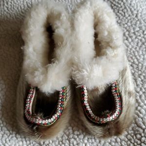 Norwegian Kids Fur Slippers